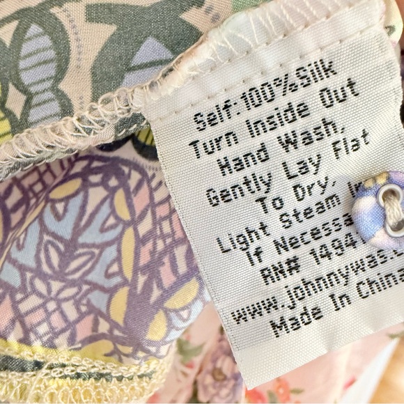 JOHNNY WAS Women’s XL Bordona Dubai Button Front Silk Tunic Top in Multi CP25 - Picture 6 of 8